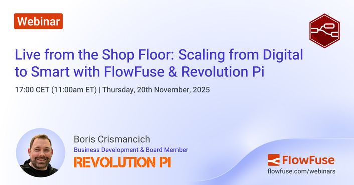 Image representing Live from the Shop Floor: Scaling from Digital to Smart with FlowFuse & Revolution Pi